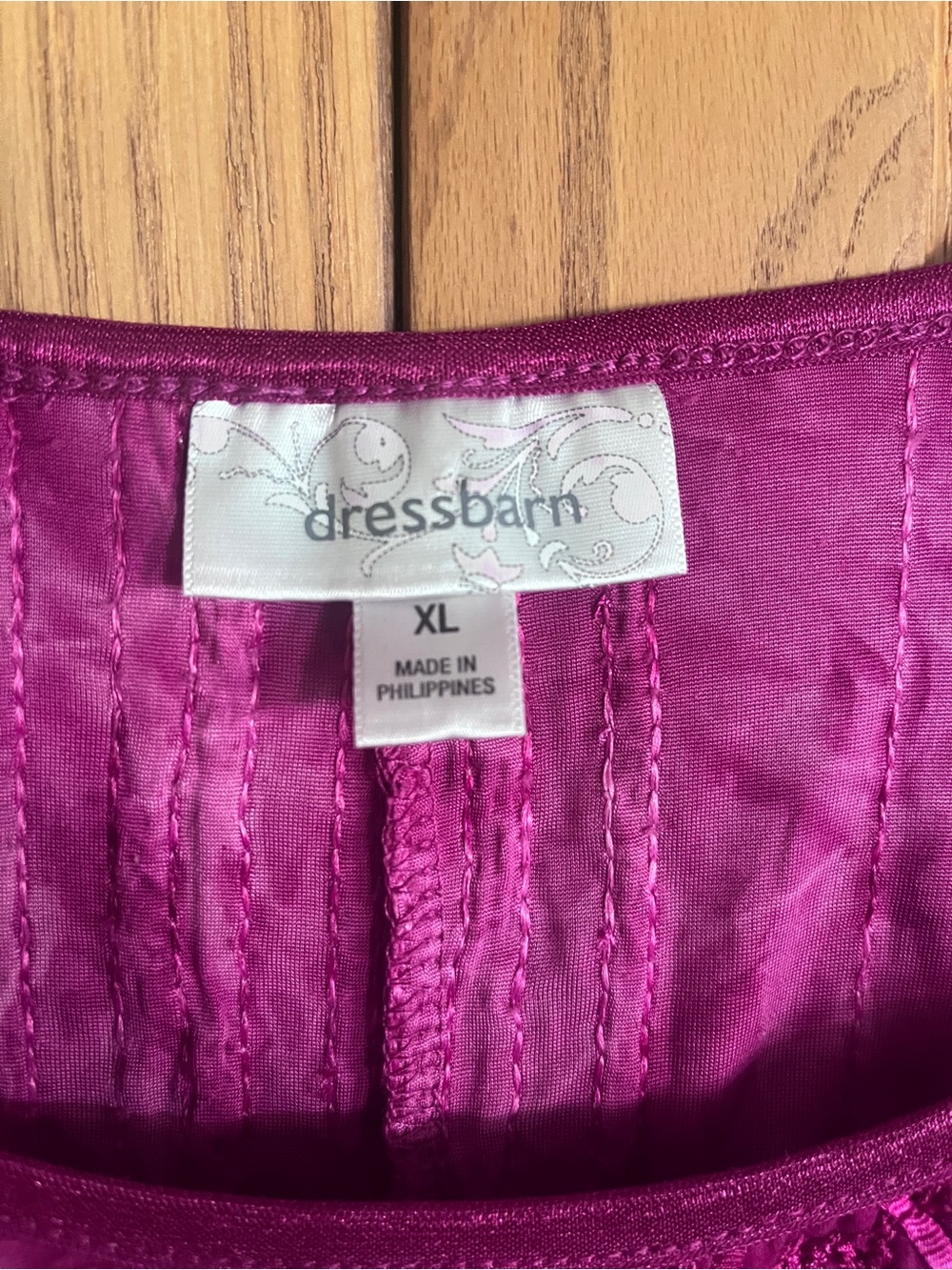 dressbarn Sleeveless Embellished Tank Top - Magenta - Picture 3 of 3